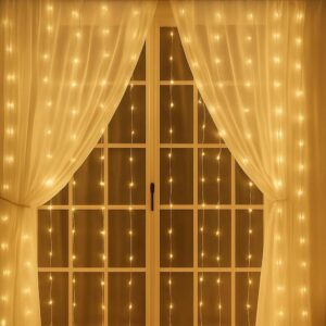 MIRADH Bright Led Net Mesh String Lights- Diwali Lights for Home Decoration 9.8ft x 6.6ft 180 LEDs 8 Modes Fairy Lights for Bedroom Diwali Light Decorative Lights (MRD-NET-WW-3x2-180)