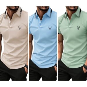 Lymio Polo T Shirt for Men || T Shirt for Man || Collar T Shirt Style Men (Packs Also Available) (Polo-40-43)